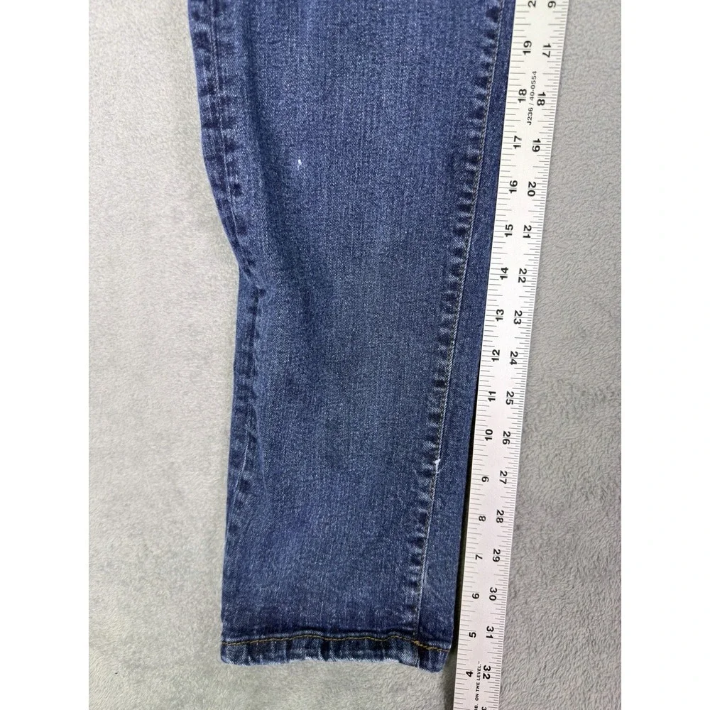 Eddie Bauer Jeans Mens 34x32 Blue Dark Wash Mid Rise Slim Fit‎ Straight Stretch